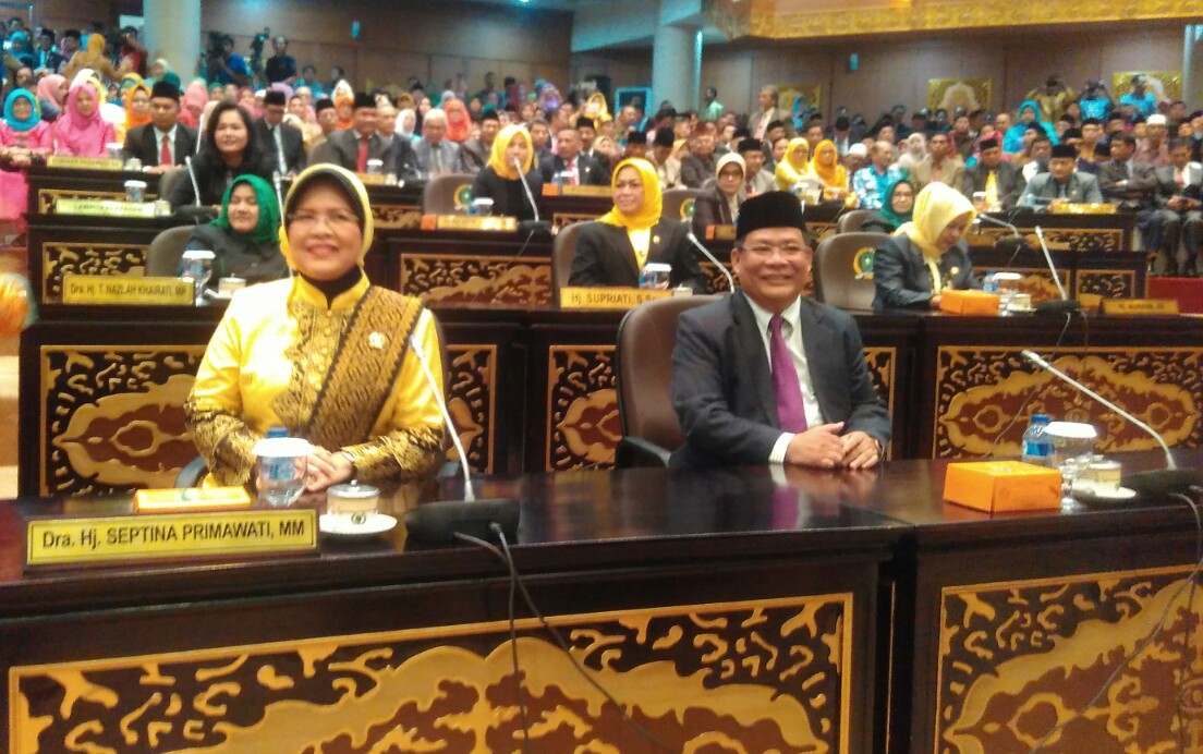 Hujan Interupsi, Septina Tenang Pimpin Rapat Paripurna Perdana DPRD Riau